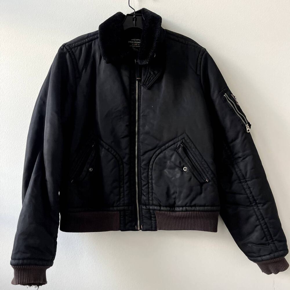 Ralph Lauren Polo Jeans Company Short Bomber with Sherpa Collar - XL